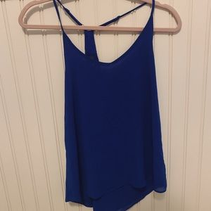 Blue Open Back Tank